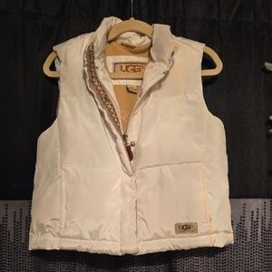 UGG White Puffer Vest